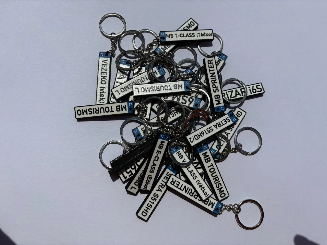 Number plate keyrings