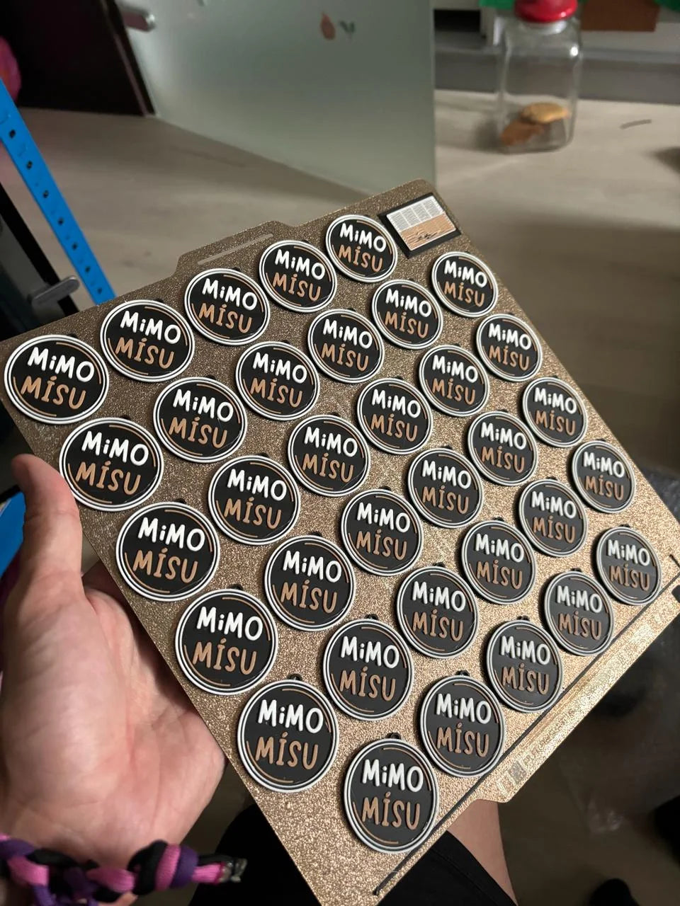 Series of branded badges